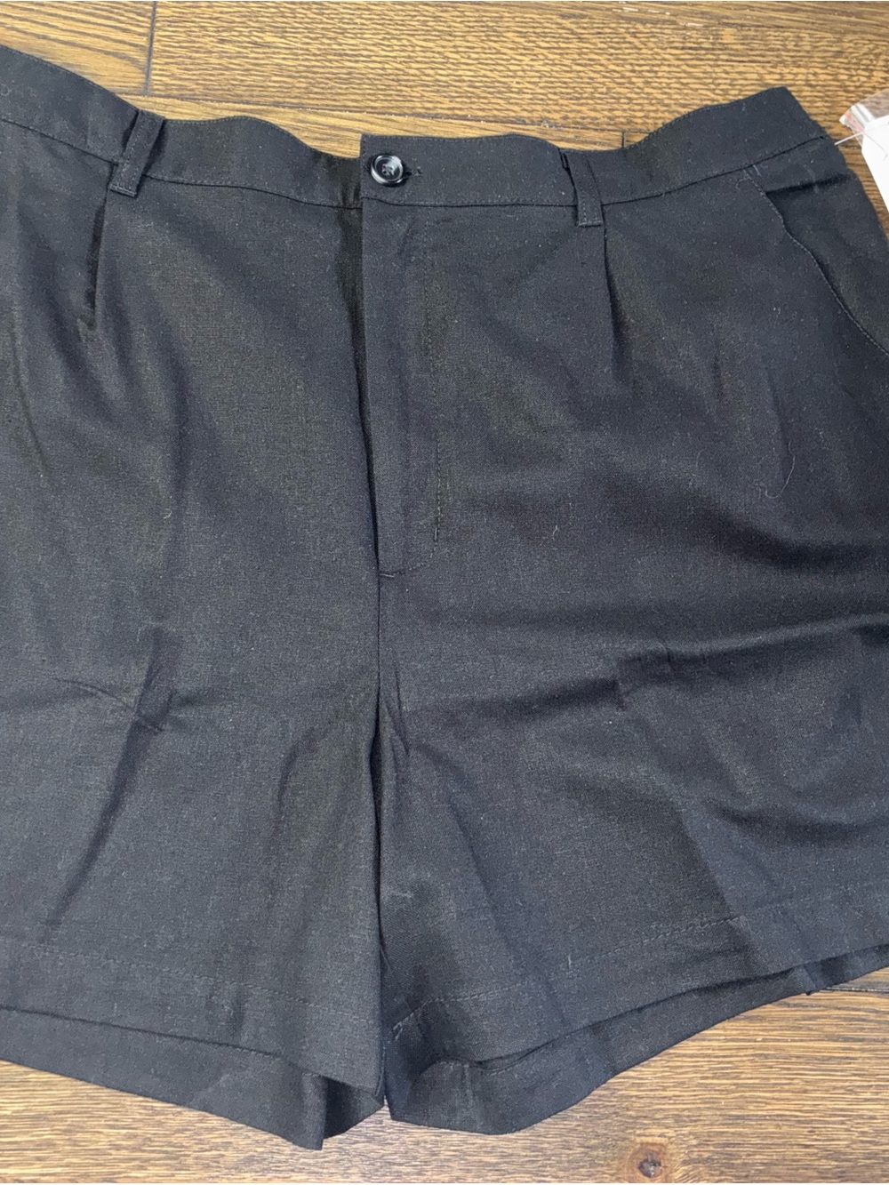 Time and Tru Black Flat Front Women's Shorts